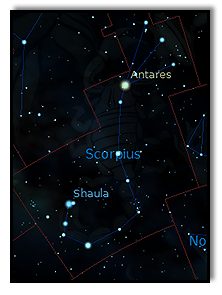 южное зодиакальное созвездие Scorpius