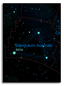 созвездие южного полушария Triangulum-Australe