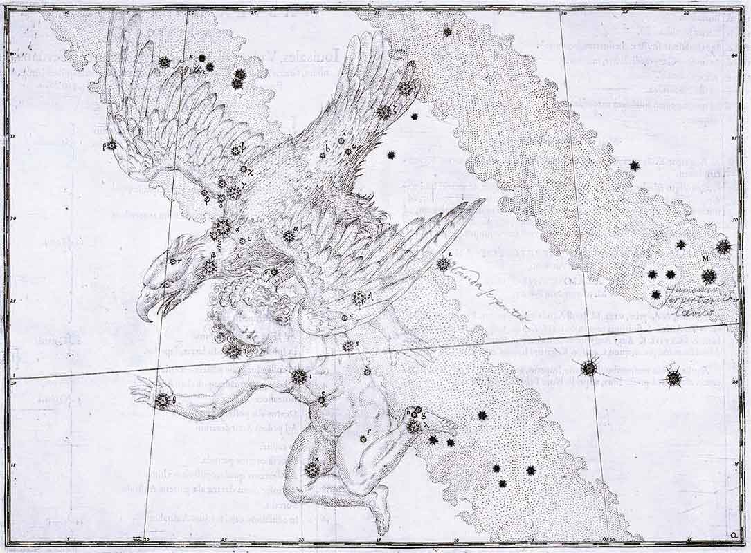 Aquila (constellation), Bayer-Uranometria-1603